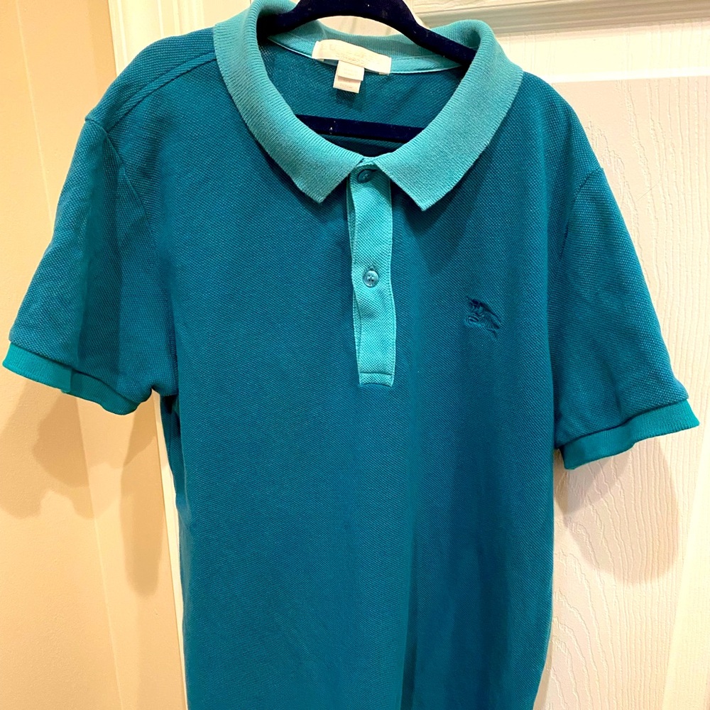 Burberry polo shirt. Teal size 12